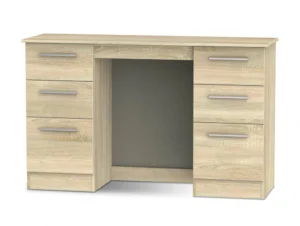 Welcome Contrast Double Pedestal Dressing Table (Assembled)