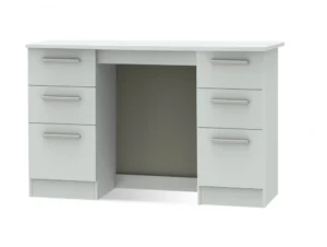 Welcome Knightsbridge Matt Grey Double Pedestal Dressing Table (Assembled)