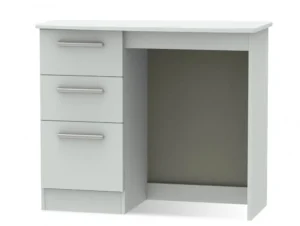 Welcome Knightsbridge Matt Grey Single Pedestal Dressing Table (Assembled)