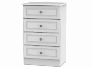 Welcome Pembroke White Ash 4 Drawer Midi Chest of Drawers (Assembled)
