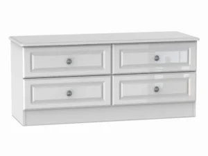 Welcome Pembroke White High Gloss 4 Drawer Bed Box (Assembled)