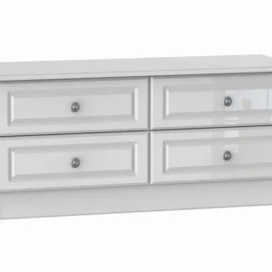 Welcome Pembroke White High Gloss 4 Drawer Bed Box (Assembled)